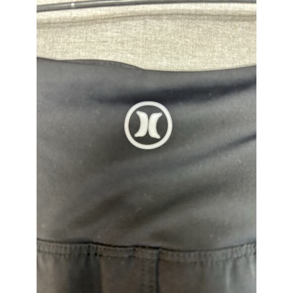 Hurley Swimsuit Shorts Black Athletic Pull On Board Stretch Women Beach SZ M - Picture 2 of 4